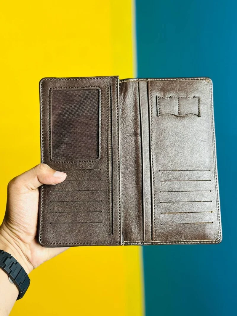 Premium Leather Wallet for Men – Dark Brown - Image 2